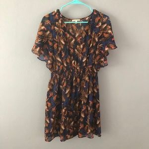 Bird Patterned Dress - Size Medium